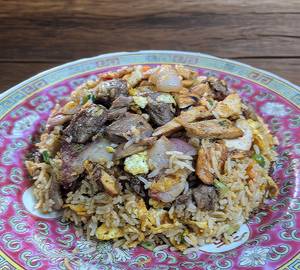 Mixed Meat Fried Rice: Chicken, Pork,Bacon