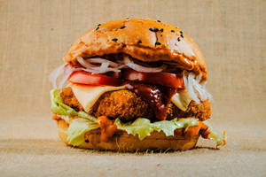 Spicy Paneer Burger + Cold Drink [250 Ml]