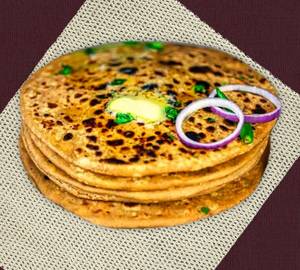 Paneer paratha + seasonal veg [2 pieces]+ curd