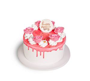 Roses and creamy drop vanilla cake