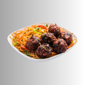 Hakka Noodles - Egg + Veg Manchurian(dry)