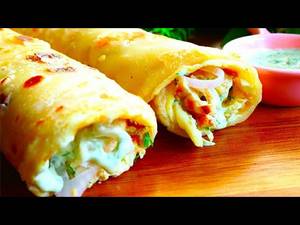 Chicken Malai Tikka Roll with Double Egg