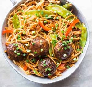 Veg Manchurian + Chowmien
