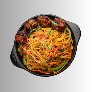 Hakka Noodles - Veg + Veg Manchurian (dry)