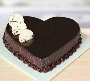 Heart shaped truffle cake