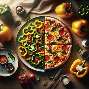 Capsicum cheese pizza