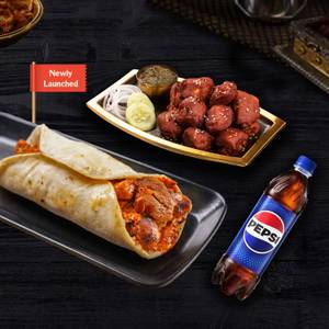 Soya Supreme Shawarma, Panner 65, Pepsi