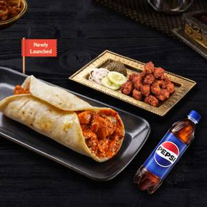 Arabian Chicken Shawarma, Chicken 65, Pepsi