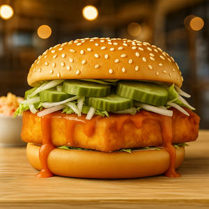 Hot Paneer Nashville  Burger