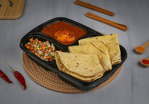 Egg Curry With 3 Multigrain  Phulka