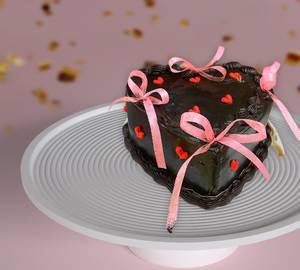 Heart Shape Chocolate Cake (400Gm)