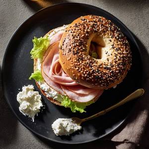 European Ham & Cheese Bagel