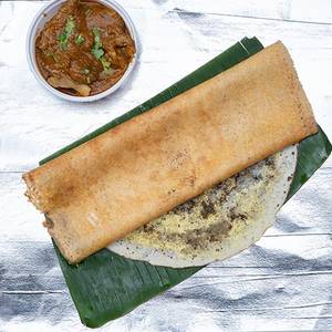 Egg Dosa + Mutton Curry