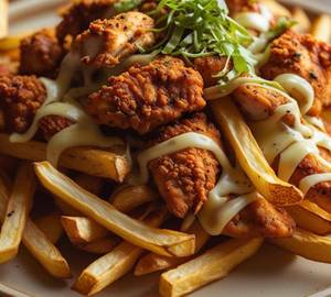 Sweet chilly loaded fries chicken