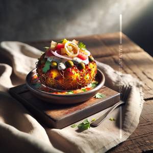 Aloo tikki with chana