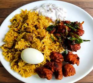Chicken biryani + 2pcs kabab + egg