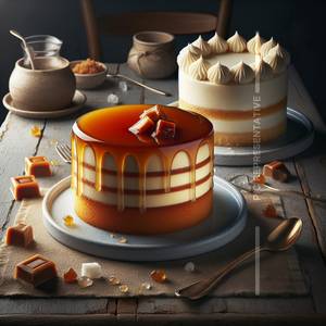 1 Butterscotch cake + 1 White forest cake                                                                                 