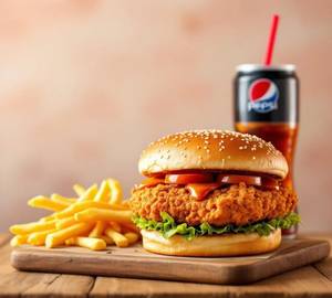 Crispy Chicken Burger Meal
