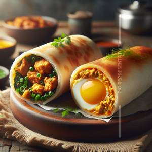 2 Egg Keema Roll + 2 Chicken Roll