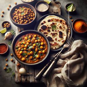 2 Aloo Naan With Chana