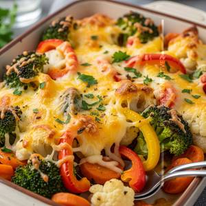 Cheesy veg.