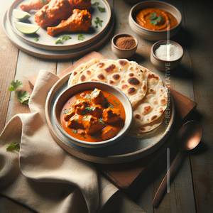 1 Butter Chicken + 1 Rumali Roti (1 Pc)
