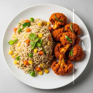 Veg Fried Ric e + Gobi 65