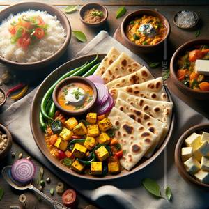 Paneer Kadai+4PCButter Roti                                                                               