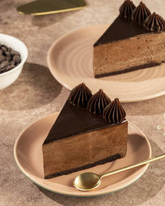 Dark Choclate Mousse Cake Slice