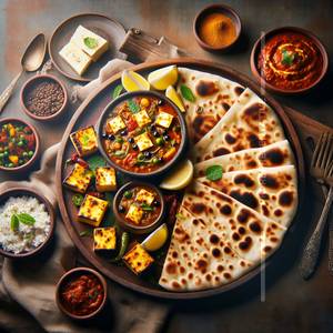 1 Paneer Buttter Masala + 4 Butter Naan