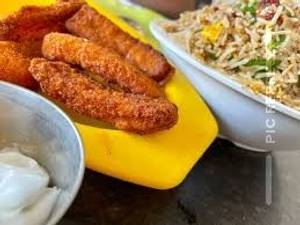 Chicken Fried Rice With Fish Finger (4 Pc)