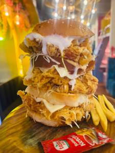 Triple Chicken Triple Cheese Burger