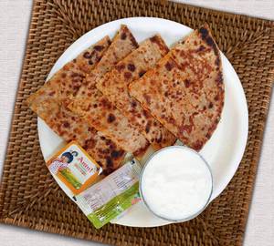 Paneer Aloo Onion Garlic Parotha