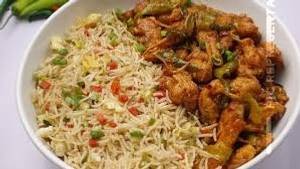 Chicken Fried Rice(500 ml)With Chilly Chicken(Half)