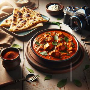 Butter Chicken with 2 Lachha Paratha
