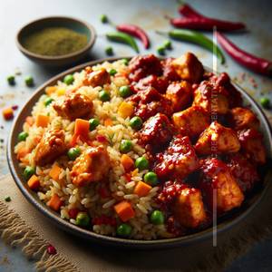 Chicken Fried Rice + Boneless Chicken [Half]