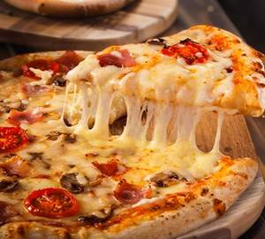 Veg double cheese pizza 6 piece