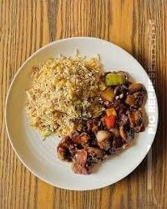 Veg Fried Rice +Half Mushroom Chilli