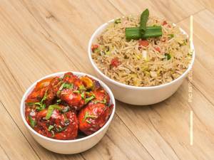 Chicken chilly with rice