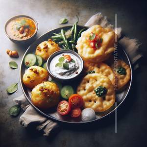 Aalu Jira Puri with  Raita