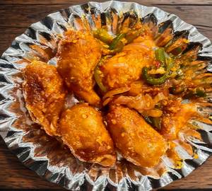 Chicken pan fried momos(5 pc)