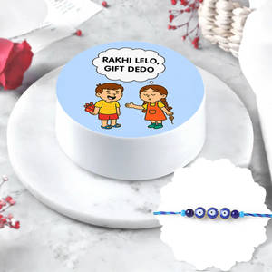 Siblings Pineapple Bento Rakhi Cake