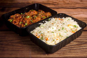 Veg triple rice with gravy