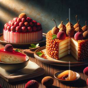 Litchi Cake ( 500 Grms )