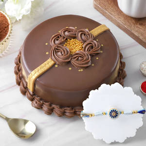 Golden Truffle Rakhi Cake