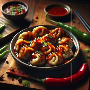 Cheese manchurian momos