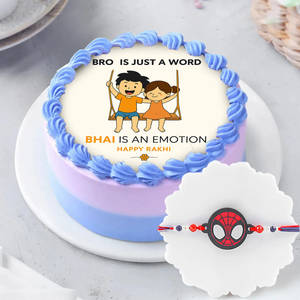 Bhai Rose Paradise Chocolate Rakhi Cake