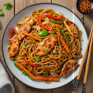 Chicken Tossed Hakka Noodles