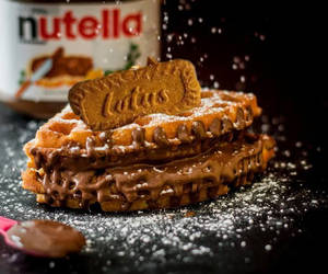 Waffle Biscoff Nutrella Fusion