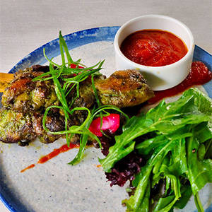 Coriander Kaffir Lime Chicken Skewers